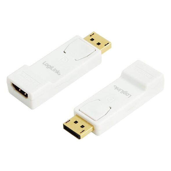 Adapter AV LogiLink DisplayPort - HDMI biały (CV0057) 524937 4052792003598