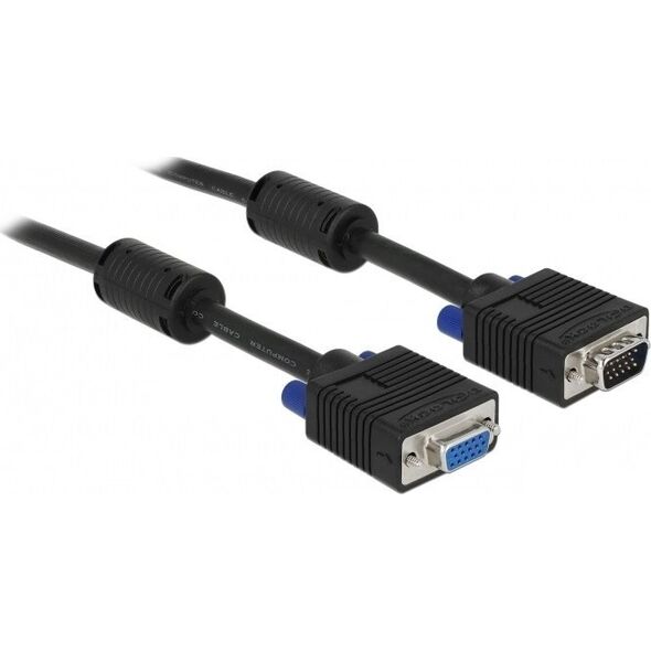 Kabel Delock D-Sub (VGA) - D-Sub (VGA) 5m czarny (82566) 556127 4043619825660
