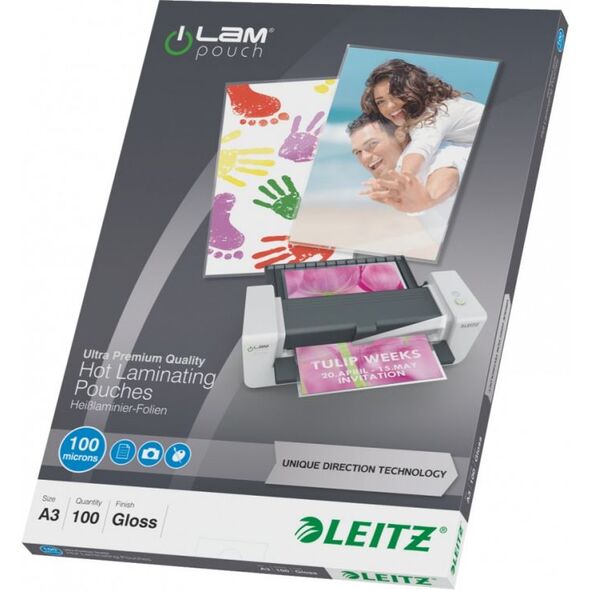 Leitz Folia laminacyjna UDT A3 100mic (74870000) 100szt 573684 4002432397716