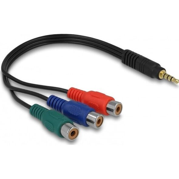 Kabel Delock Jack 3.5mm - RCA (Cinch) x3 0.2m czarny (62499) 624569 4043619624997