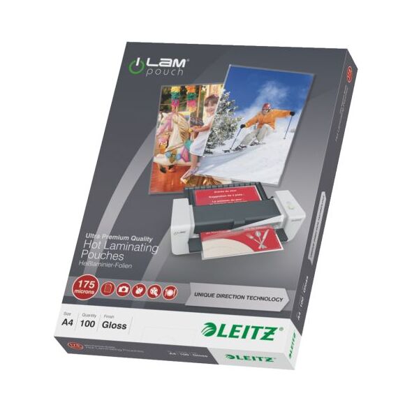 Leitz Folia do laminacji na gorąco iLAM A4, UDT, 100szt. (10K273D) 651316 4002432397679