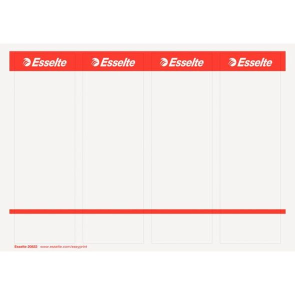 Esselte Etykiety grzbietowe PC do segregatorów kartonowe 59x192mm 10 ark (10K131X) 651865 5024942208227