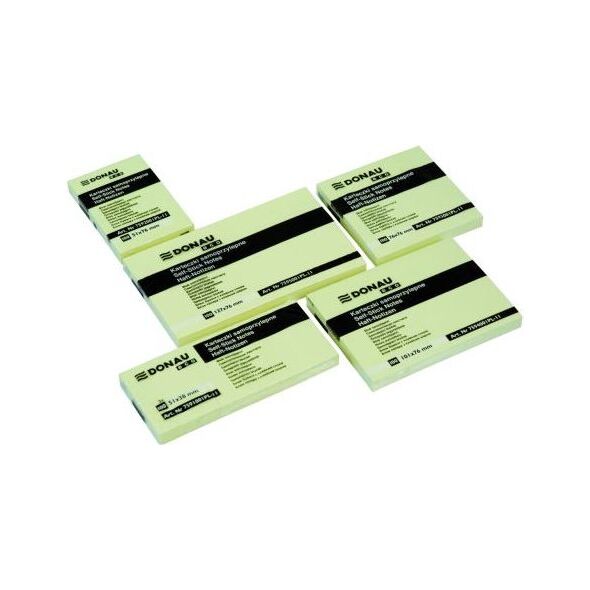 Donau Karteczki samoprzylepne żółte Eco 127 x 76 mm (14K029D) 652463 9003106578900