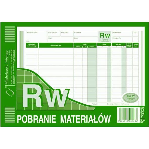 Michalczyk & Prokop Druk RW rozchód wewnętrzny, wielokopia, 80kart., M&P A5 (38K027B) 654366 5906858000436
