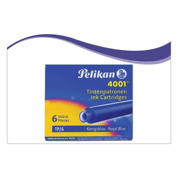 Pelikan Naboje atramentowe krótkie 6szt. niebieski (46K016C) 654446 4012700301178