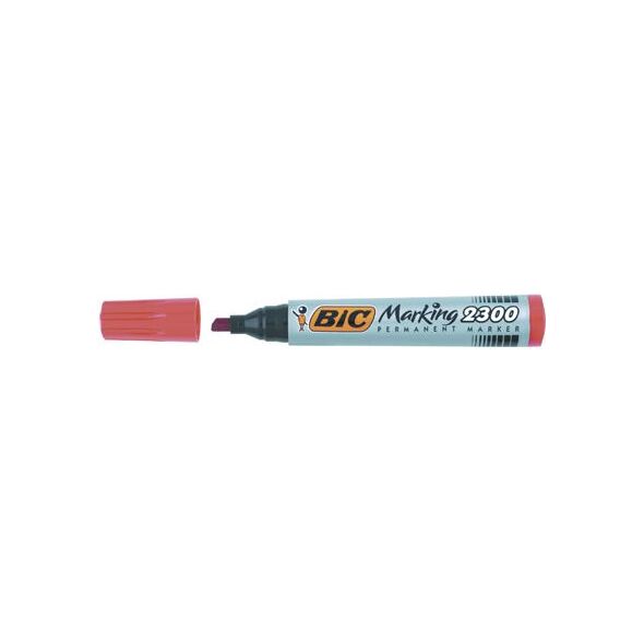 Bic marker permanent 2300 końcówka ścięta czerwony 692750 3086129999750