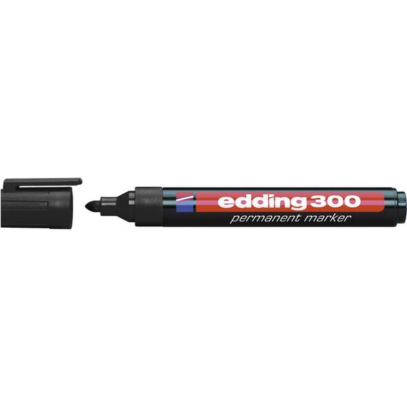 Edding Marker permanentny 300 końcówka okrągła czarny (EG1000) 708543 4004764390564
