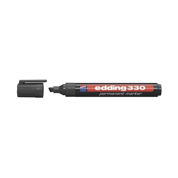 Edding Marker permanentny 330 ścięta końcówka czarny (EG1004) 708547 4004764063017