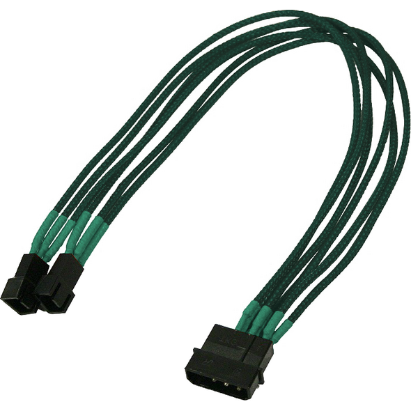 Nanoxia Molex - 3-pin x2, 0.3m, Zielony (900500015) 729133 4260285295157