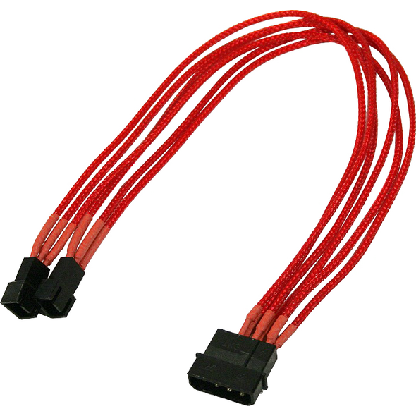 Nanoxia Molex - 3-pin x2, 0.3m, Czerwony (900300015) 729134 4260285293153