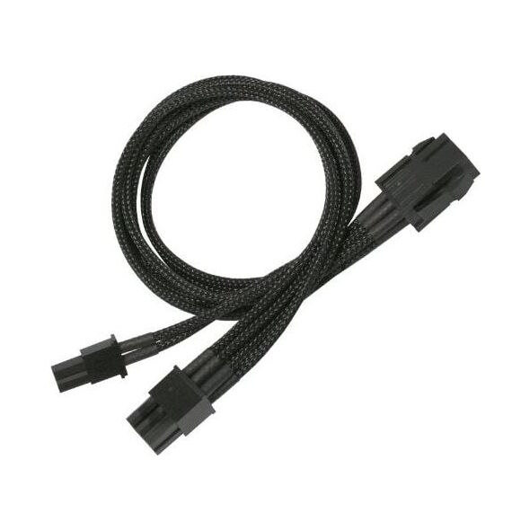 Nanoxia PCIe 6-pin - PCIe 8-pin, 0.3m, Czarny (900100023) 729063 4260285290237