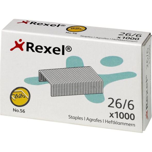 Rexel Zszywki 26/6, 1000 szt. (06131) 716387 5010255061317