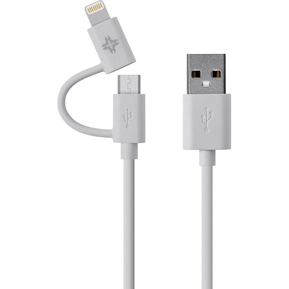 Kabel USB iBattz USB-A - Lightning 1 m Biały (IB-CBL-LGN-WH) 826340 6952319217133