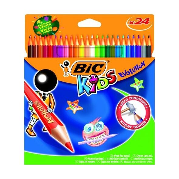 Bic KREDKI OŁÓWKOWE BIC KIDS EVOLUTION ECOLUTIONS PUDEŁKO 18+6 SZT - 920298 821876 3270220076421