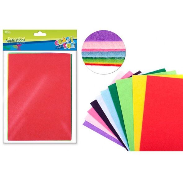 Euro Trade Ozdoba dekoracyjna arkusze filcu Craft with Fun - 291081 883313 5901350211533