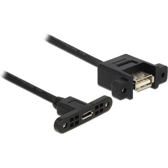 Kabel USB Delock USB-A - microUSB 0.25 m Czarny (85109) 865596 4043619851096