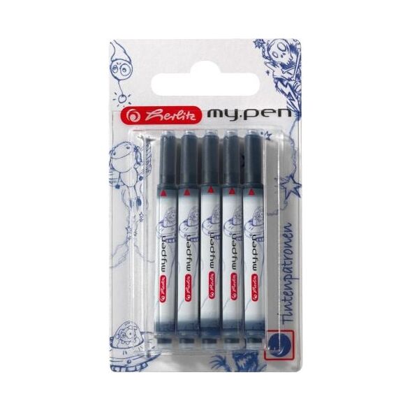 Herlitz NABOJE DO PIÓRA MY PEN 5szt. NIEBIESKIE (10999852) 825785 4008110380315