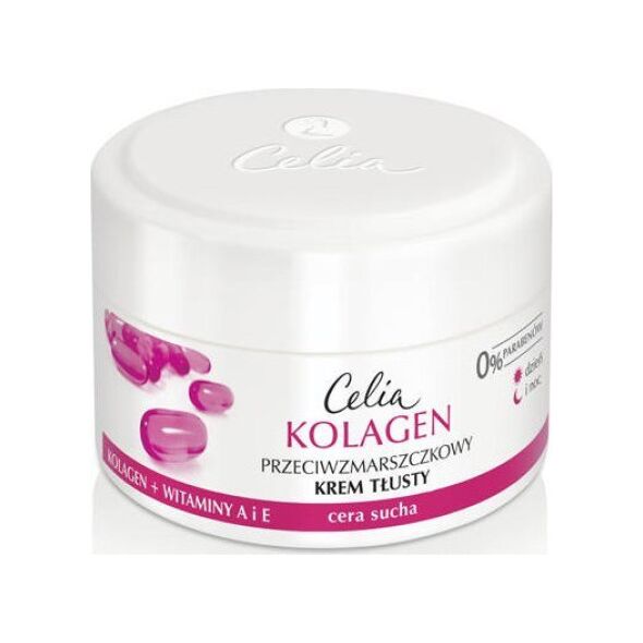 Celia Seria kolagenowa Krem tłusty przeciw zmarszczkom cera sucha 50 ml 897644 5900525054012