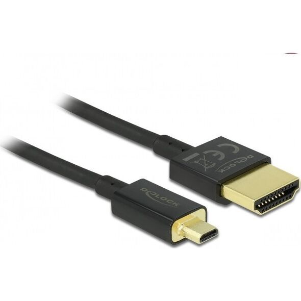 Kabel Delock HDMI Micro - HDMI 2m czarny (84783) 900853 4043619847839