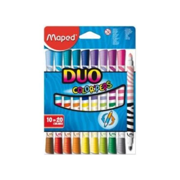 Corex Flamastry dwustronne Maped Color'peps 10 sztuk (847010) 886205 3154148470106