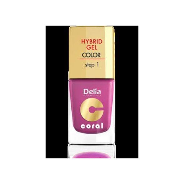 Delia Cosmetics Coral Hybrid Gel Emalia do paznokci nr 21 fuksja 11ml 887440 5901350458174