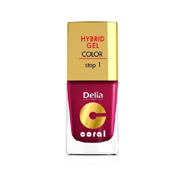 Delia Cosmetics Coral Hybrid Gel Emalia do paznokci nr 06 wiśniowy 11ml 887425 5901350455562