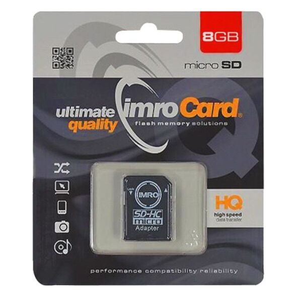 Karta Imro MicroSDHC 8 GB Class 4  (T_0004028) 923525 5902768015027