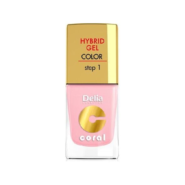 Delia Cosmetics Coral Hybrid Gel Emalia do paznokci nr 04 róż pastelowy 11ml 887423 5901350453773