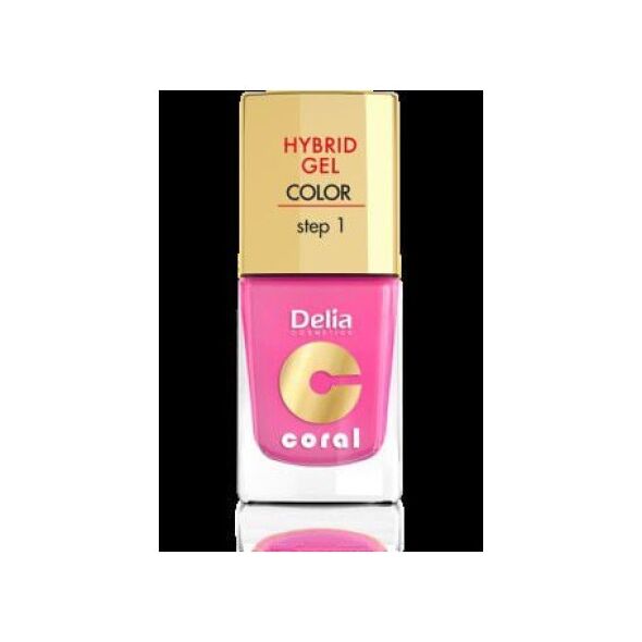 Delia Cosmetics Coral Hybrid Gel Emalia do paznokci nr 22 landrynkowy róż 11ml 887441 5901350458181
