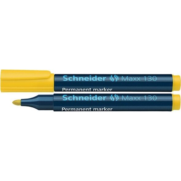 Schneider Marker permanentny SCHNEIDER Maxx 130, okrągły, 1-3 mm, żółty - 4004675038098 1019651 4004675038098