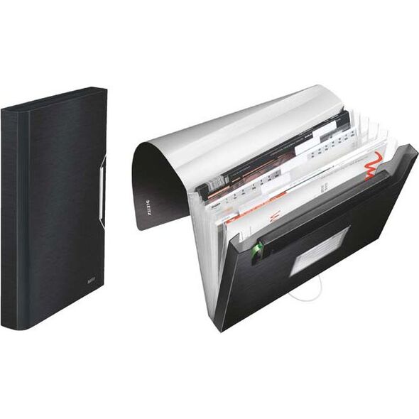 Leitz TECZKA Z 6 PRZEGRÓDKAMI CZARNA (39570094) 951659 4002432108145