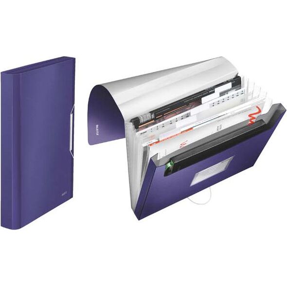 Leitz TECZKA Z 6 PRZEGRÓDKAMI NIEBIESKI (39570069) 951666 4002432108138