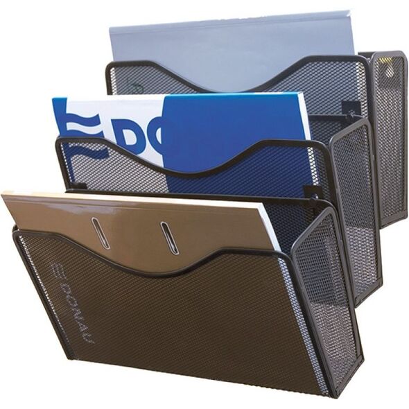 Q-Connect ZESTAW NAŚCIENNY Q-CONNECT OFFICE SET, METALOWY, 3 PÓŁKI, CZARNY KF16574 951843 5705831165748