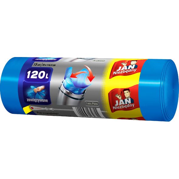 Sarantis Worki HD Easy-pack niebieskie 120L 15szt. (ZZAJAN038.) 1196853 5900536232355