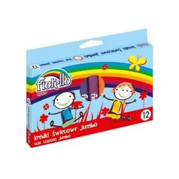 Grand Kredki Ĺ›wiecowe 12 kolorĂłw Fiorello Jumbo 1244011 5903364246181