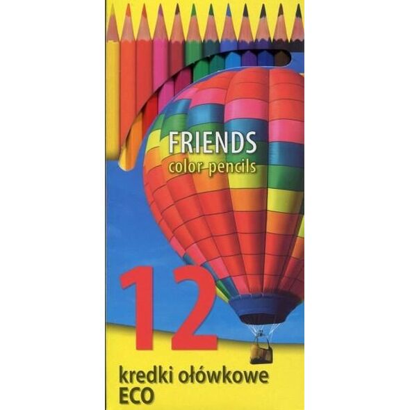 KW Trade Kredki 12 kolorĂłw eco biaĹ‚e 170-2302 1244806 5903364276331
