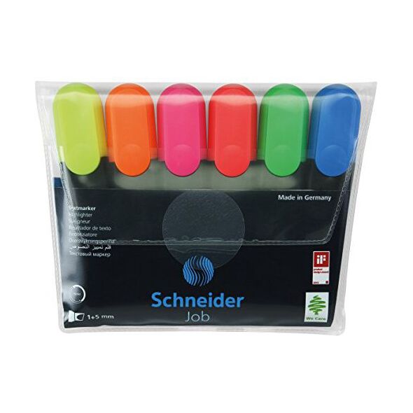 Schneider ZakreĹ›lacz Job 6 sztuk mix kolorĂłw 1249965 4004675021359