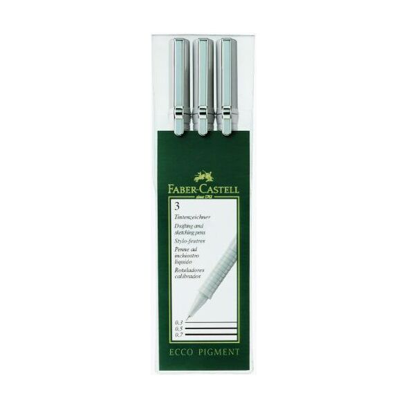 Faber-Castell Cienkopis Ecco Pigment 3 sztuki 1310327 4005401660033