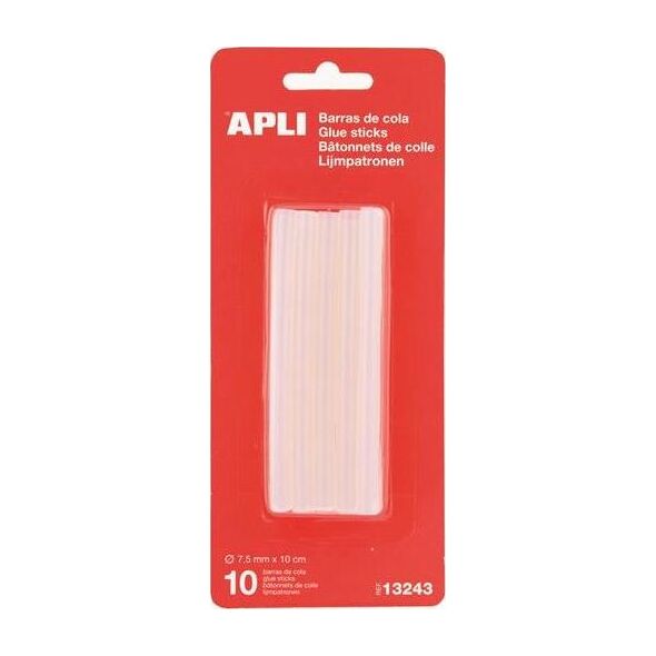 Wkłady klejowe Apli 7.5 mm x 100 mm przezroczyste 10 szt. 13243 1358283 8410782132431