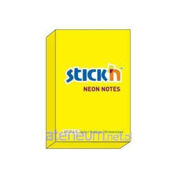 Stickn Notes samoprzylepny żółty neon (205550) 1411267 4712759001318