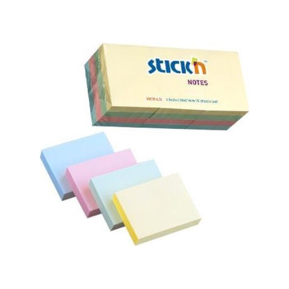 Stickn Notes samoprzylepny Pastel mix 4 kolory (240568) 1411353 4712759215319