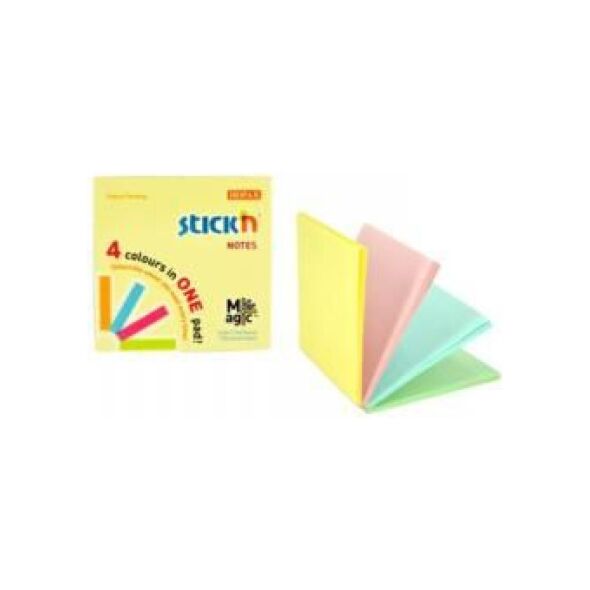 Stickn Notes samoprzylepny Magic Pad Pastel mix 4 kolory (155269) 1411389 4712759215746