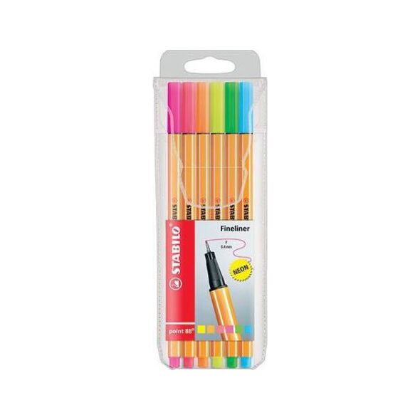 Stabilo Cienkopis Point 88 neon 6 kolorów etui (234847) 1463818 4006381493451