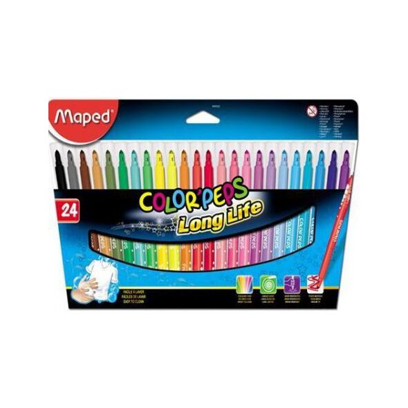Maped Flamastry Colorpeps trójkątne 24 kolory (205570) 1465606 3154148450221