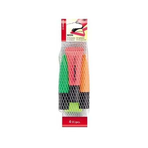 Stabilo Zakreślacz Neon 4 kol. żół/zie/pom/róż bls (135070) 1468974 4006381453721