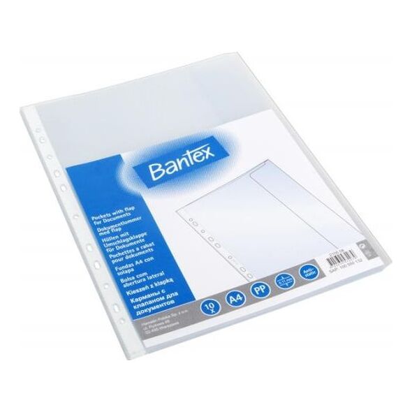 Bantex Koszulki z klapą A4 110mic. 10szt. (100550132) 1471852 5702232472079