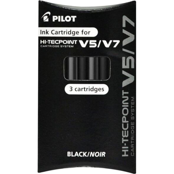 Pilot Naboje Do Cienkopisów V5 Czar.3 Szt PIIC-50-V5-B 1473590 4902505444432