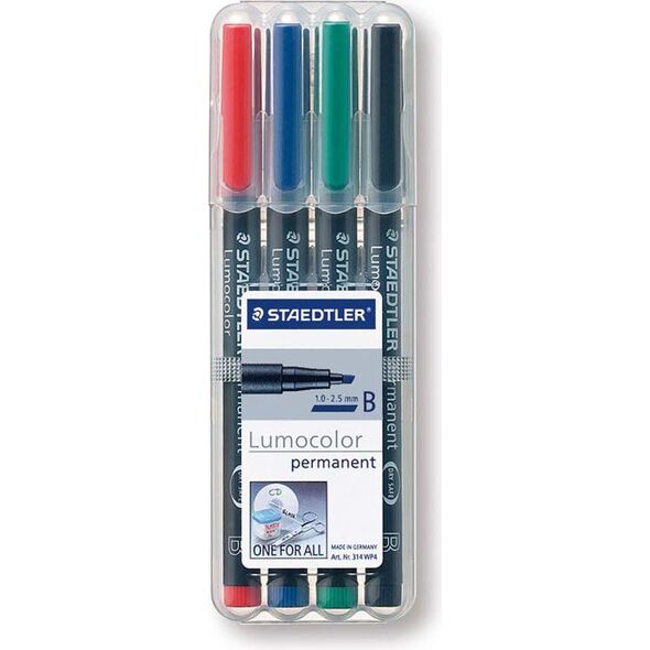 Staedtler FOLIOPIS STAEDTLER LUMOCOLOR B 4SZT - S314WP4 1473866 4007817304297