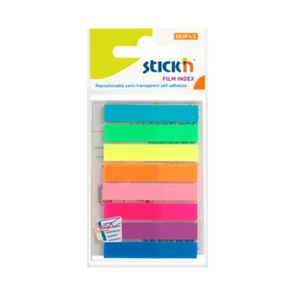 Stickn Zakładki indeks.samoprz. mix 8 kol. neon klasyczne (155307) 1475063 4712759214015