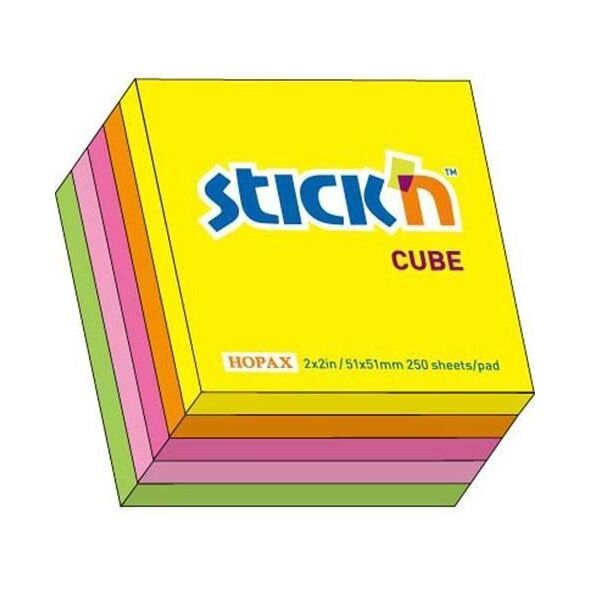 Stickn Notes kostka mix 5 kolorów Neonowe (175504) 1475067 4712759002308